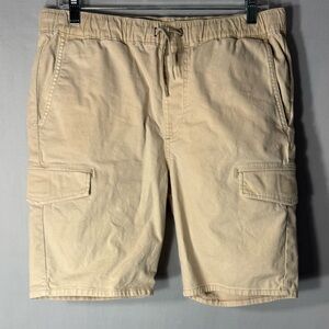 Bullhead Beige Cargo Drawstring Shorts
